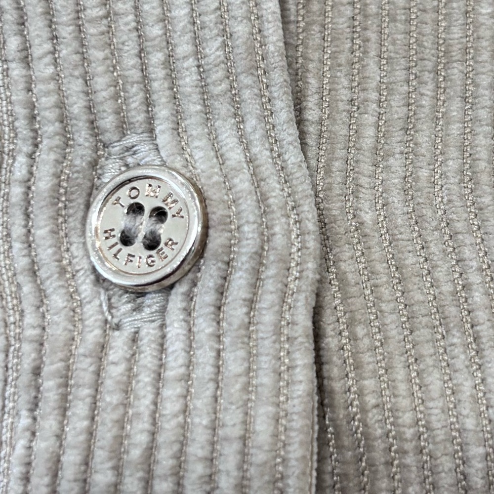 Tommy Hilfiger Taupe Button-Up Midi Dress - Picture 7 of 16